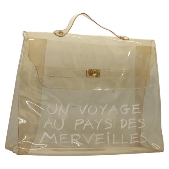 HERMES Vinyl Kelly Hand Bag Vinyl Clear - Picture 1 of 16
